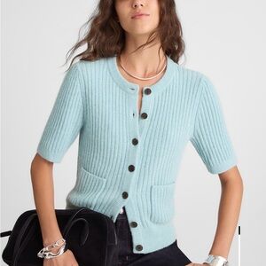 Madewell Patch Pocket Puffy Sleeve Cardigan